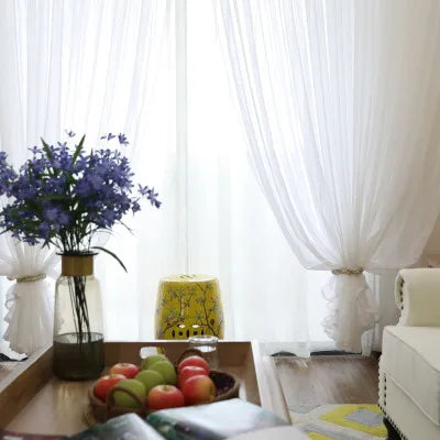 Voilage tulle transparent mesure hauteur 300cm salon chambre - vue 12 sur 11