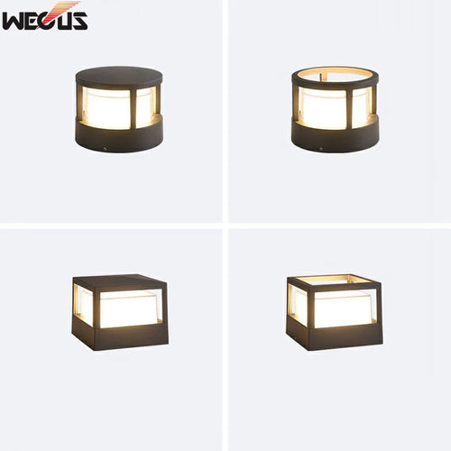 (WECUS) Nordic Garden Villa Pillar Light, Outdoor Courtyard Wall Light, Outdoor Waterproof Landscape Lawn Light - vue 7 sur 10
