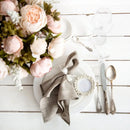 Serviette de table lot de six lin brodé
