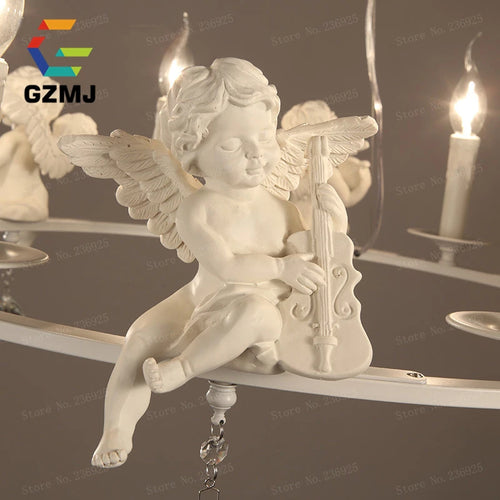 suspension rétro américaines résine bougie blanche décoration maison - vue 5 sur 8