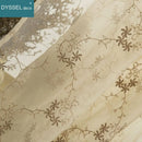 Rideau transparent brodé floral festonné pour salon
