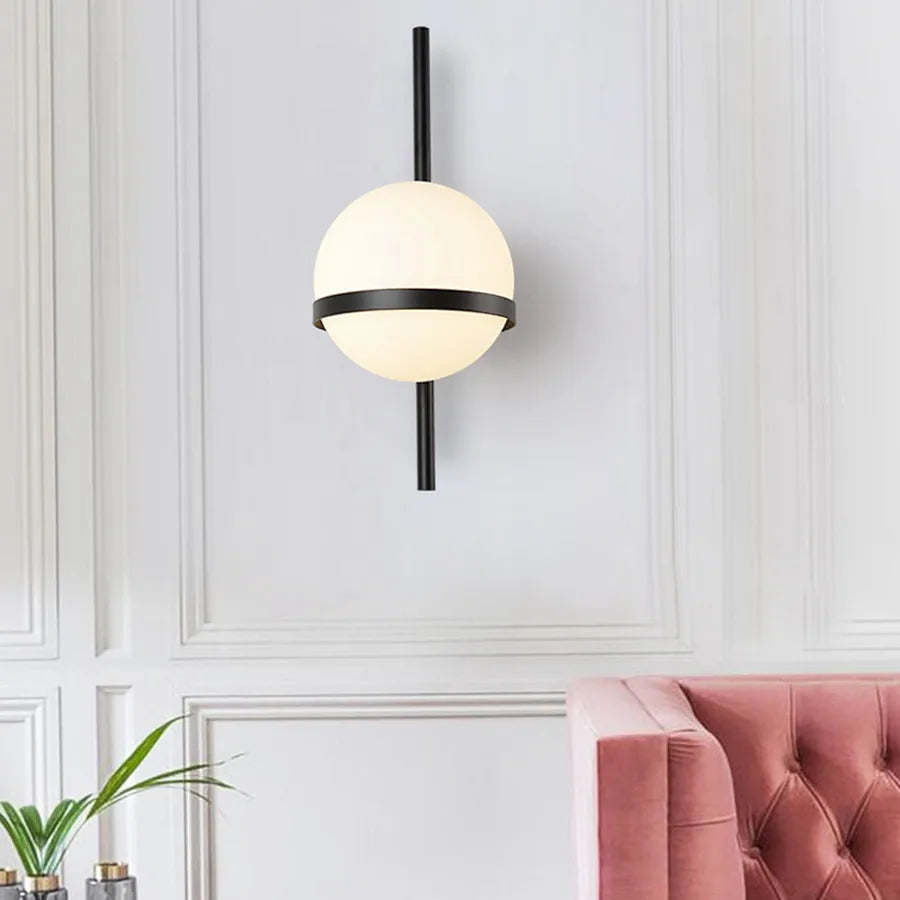Nordic minimalist glass wall light for indoor lighting