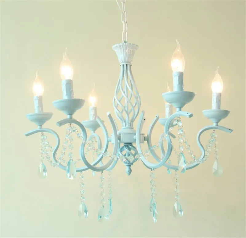 lustre en cristal de fer style pastoral européen élégant et raffiné - vue 3 sur 9