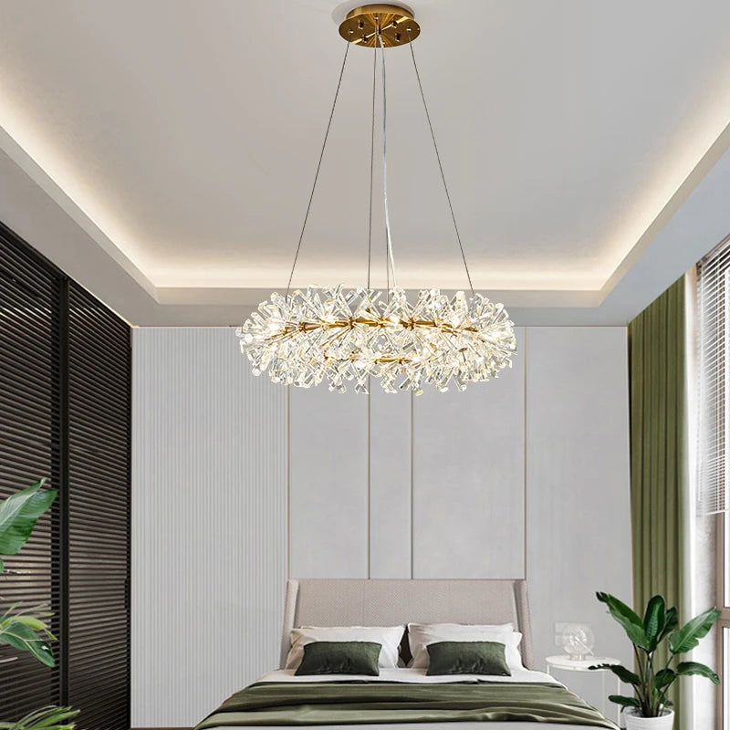 suspension en cristal design nordique pour éclairage élégant - vue 5 sur 14