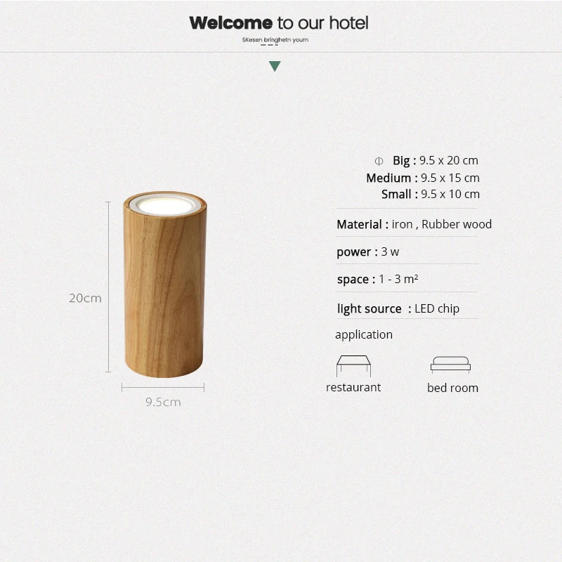 plafonnier moderne à leds design bois rond carré décoration intérieure - vue 7 sur 12