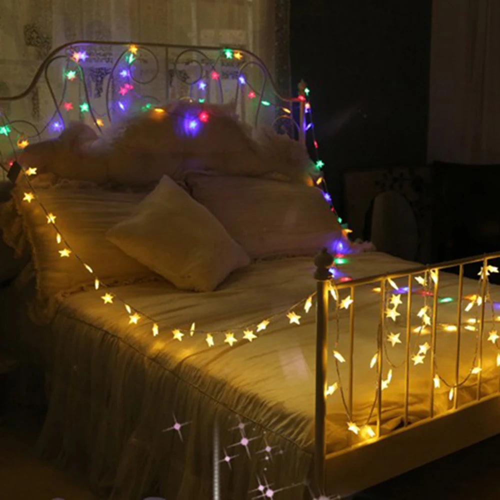 guirlande lumineuse étoile led pour Noël et fêtes - vue 6 sur 9