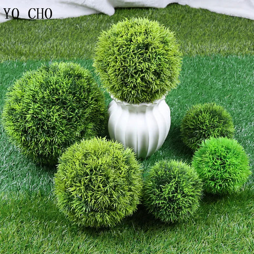 plantes artificielles boule dherbe plastique pour décoration jardin - vue 3 sur 10