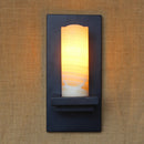 Vintage GZMJ industrial wall light with candle lampshade