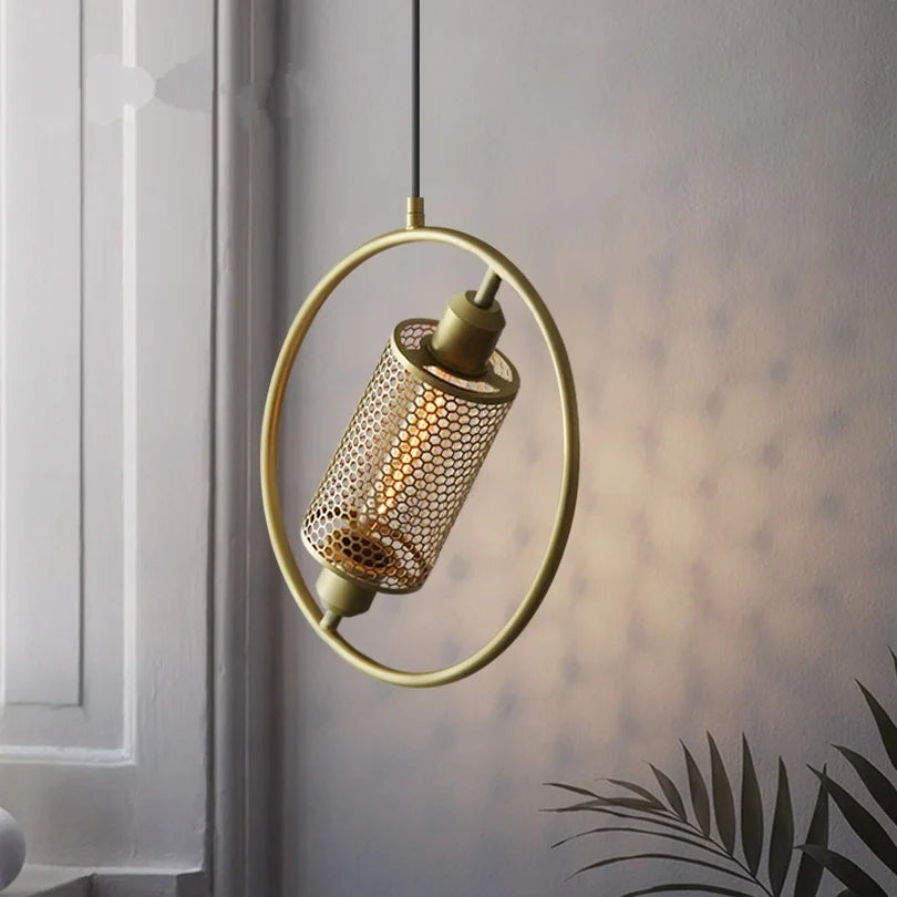 lampe suspendue en filet de fer pour hôtel restaurant bar - vue 4 sur 9