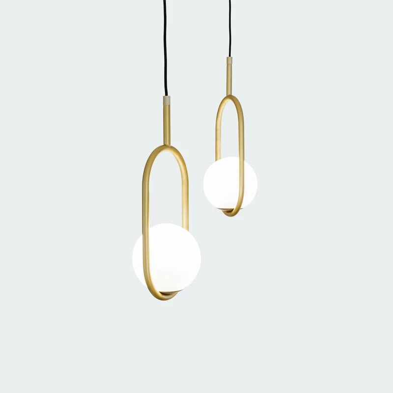 suspension vintage industrielles avec boule de verre - vue 5 sur 8