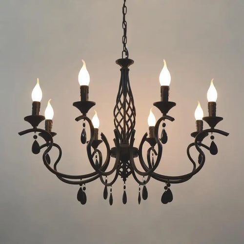 lustre en fer à led pour un éclairage rustique et élégant - vue 2 sur 14