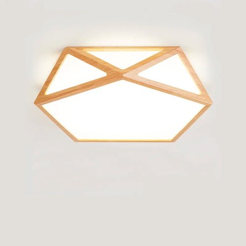 plafonnier led en bois créatif pour éclairage général