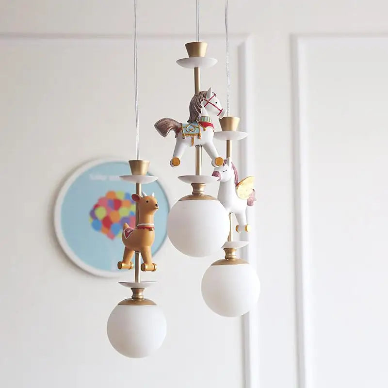 lampe de chevet suspendue en bois moderne pour enfants - vue 11 sur 13