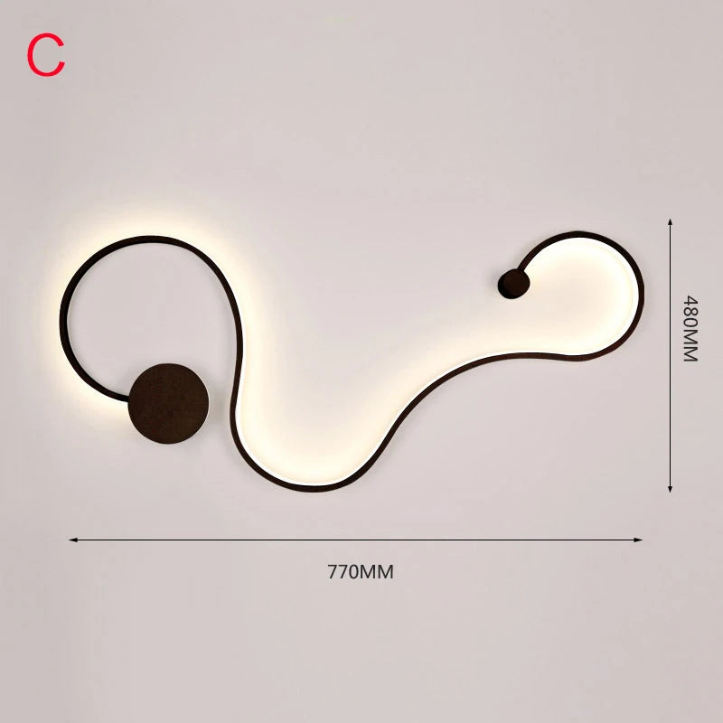 [YGFEEL] Applique murale LED Chambre moderne à côté de la lampe Étude Éclairage de lecture Applique murale Salon Décoration créative Appliques murales - vue 4 sur 14