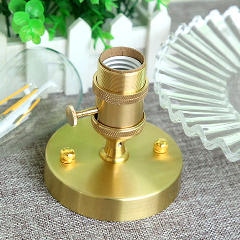 plafonnier led iwhd verre cuivre style nordique vintage edison - vue 11 sur 19
