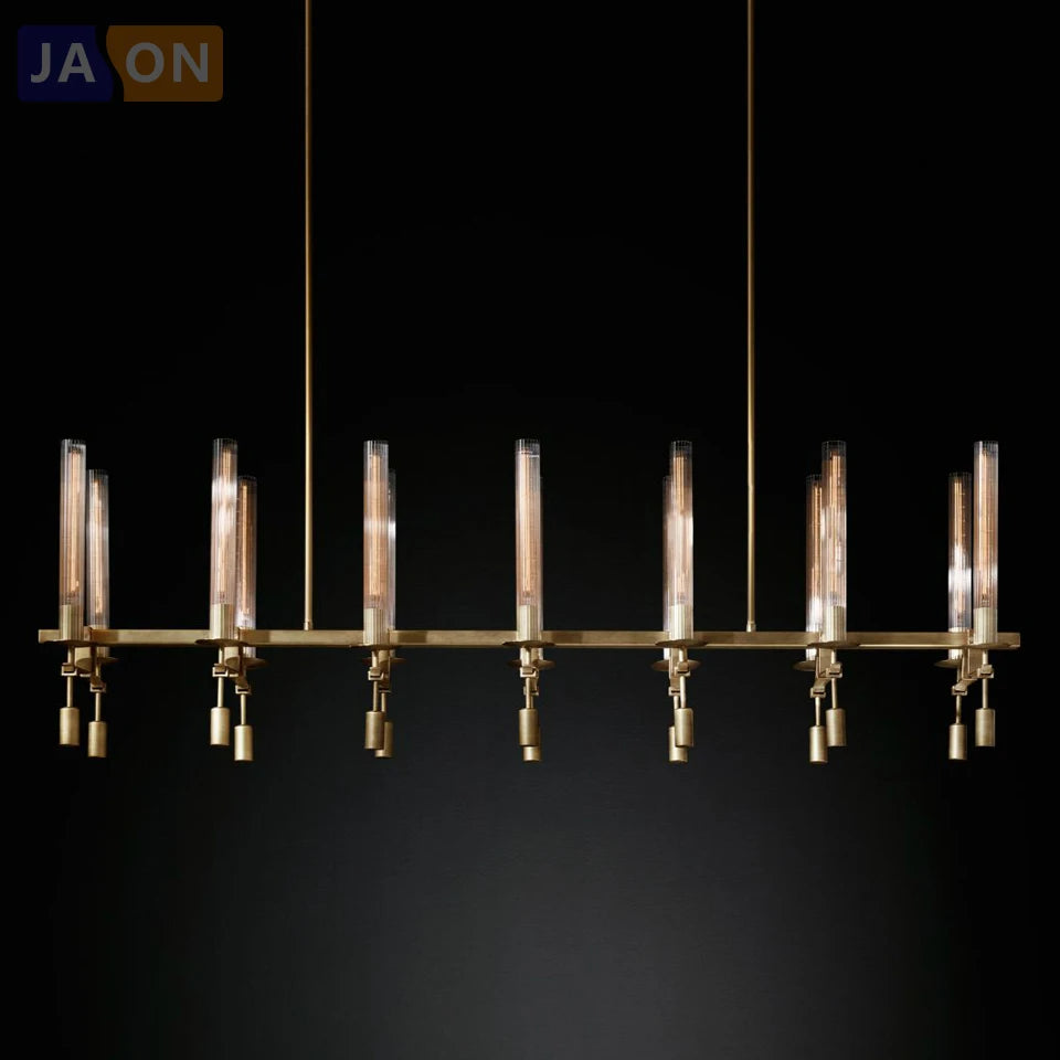 suspension vintage en fer et verre design personnalisé - vue 6 sur 12
