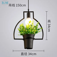 lampe suspendue créative nordique en forme de plante pour commerces et restaurants
