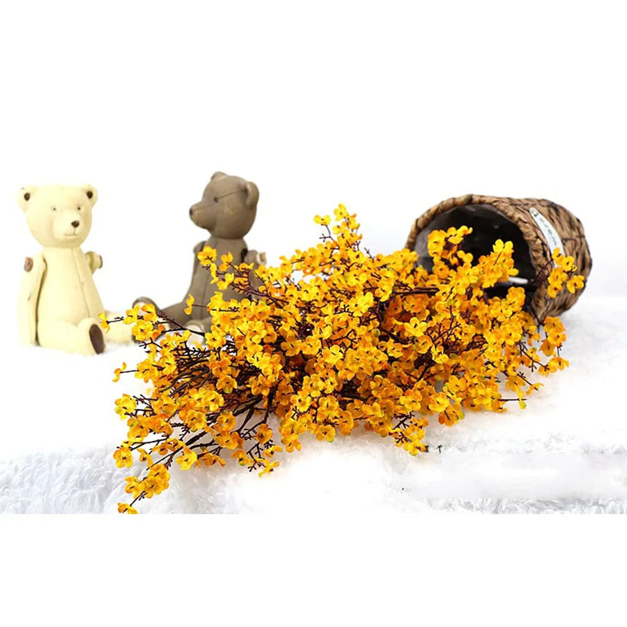 branche fleur cerisier rose en plastique pour décoration mariage et bricolage - vue 12 sur 13