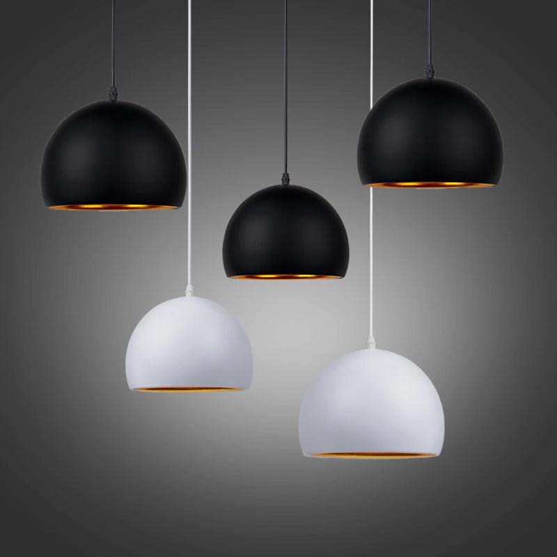 Moderne Simple boule E27 suspension lumières café Restaurant éclairage suspension luminaires décorer lampe Droplight - vue 6 sur 6