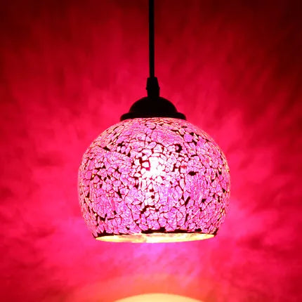 Turkish mosaic glass pendant light for hotels bars and restaurants - vue 22 sur 23