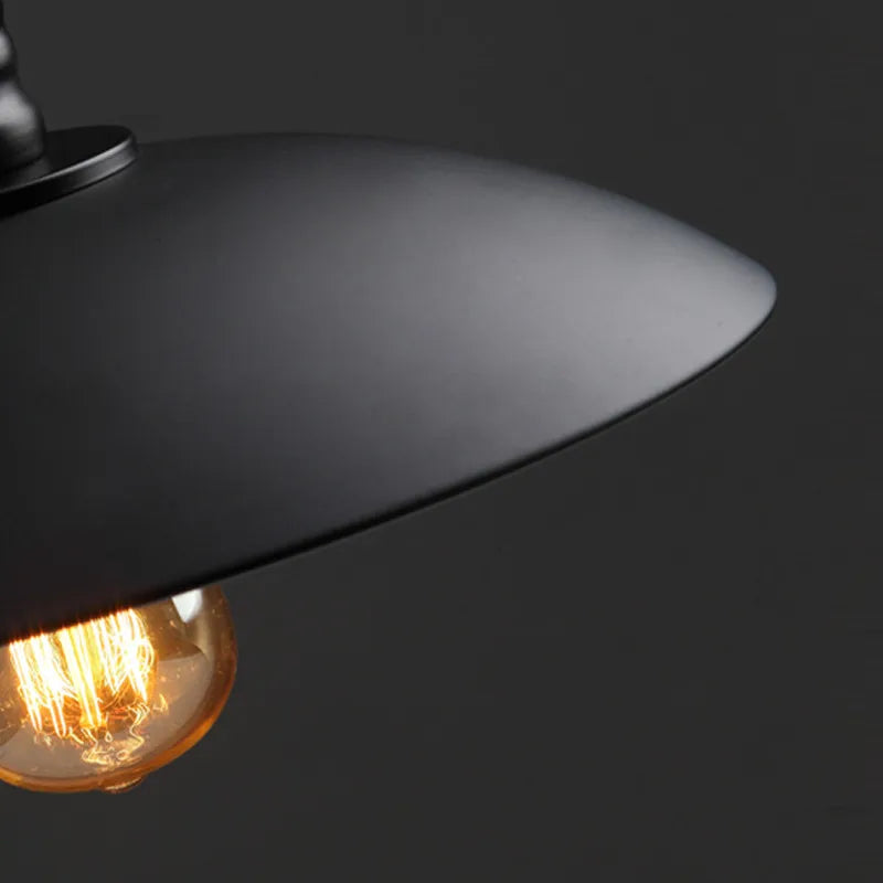 suspension industrielles vintage en métal noir led - vue 7 sur 8