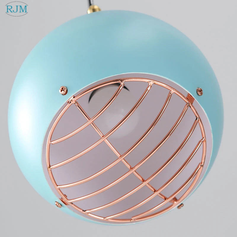 suspension Nordique créatif Macaron lumières moderne Simple personnalité fer LED salle à manger salle d'étude Restaurant éclairage - vue 7 sur 8