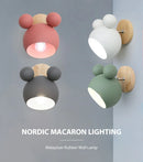 Modern wall lamp cartoon Mickey style colourful wall light macaron decorative bedside E27