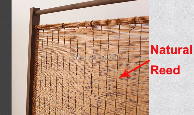 cloison de séparation en bois de roseau style chinois pour extérieur