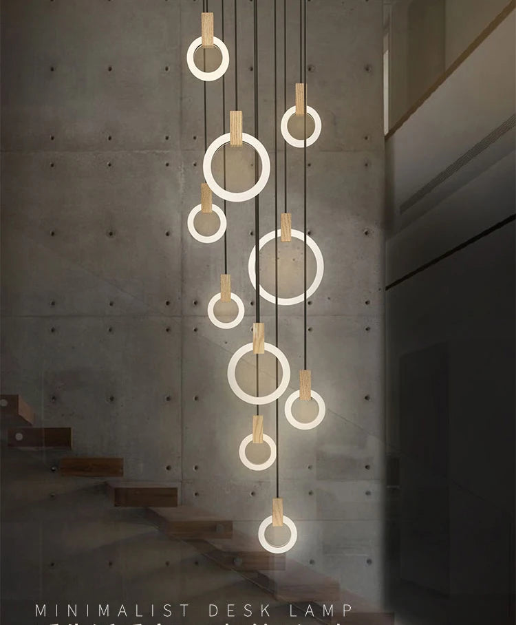 Modern minimalist creative pendant light for contemporary interiors - vue 3 sur 17