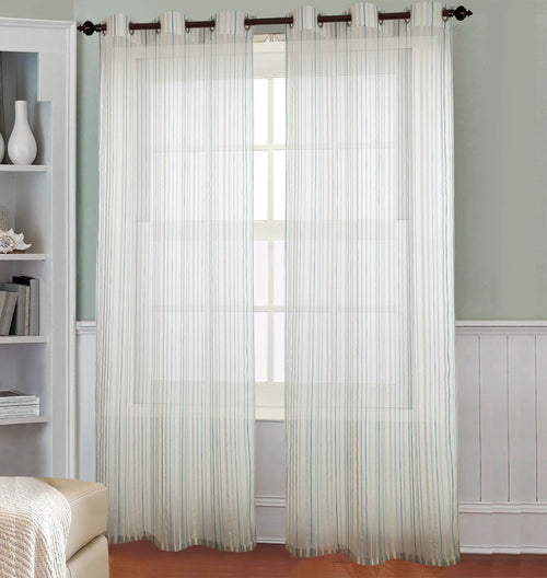 Voilage rayé style européen pour salon ou chambre