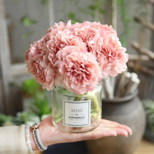 fleurs artificielles hortensias soie pour mariage décoration élégante - vue 11 sur 12