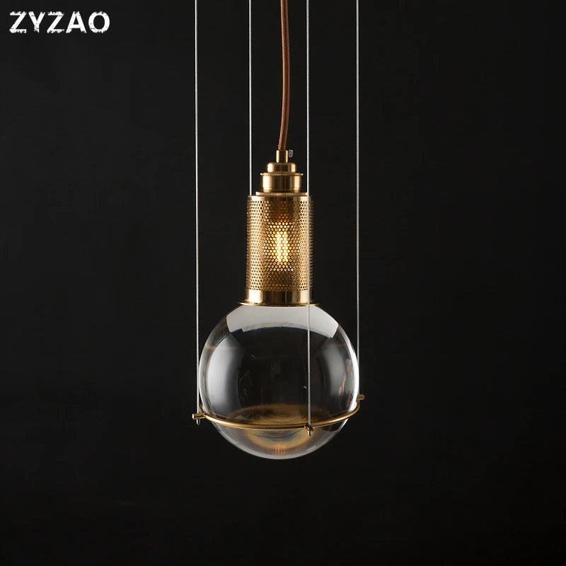 suspensions en verre cristal design nordique pour restaurants et cafés - vue 7 sur 8