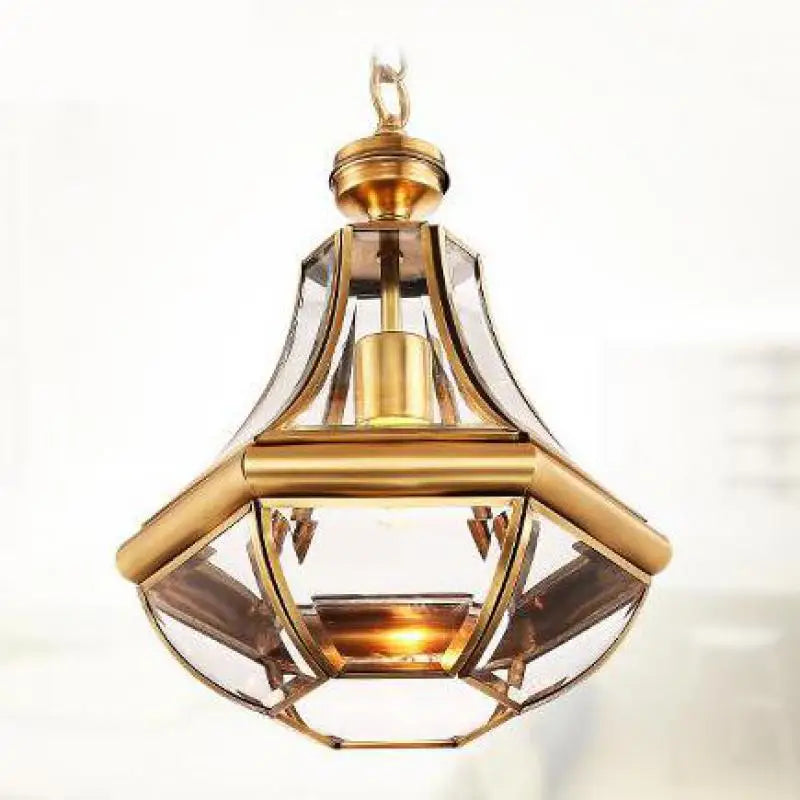 suspension en verre antique en cuivre pour intérieur éclairage élégant - vue 4 sur 8