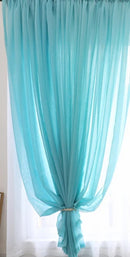 Voilage tulle transparent mesure hauteur 300cm salon chambre