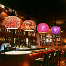 Turkish mosaic glass pendant light for hotels bars and restaurants