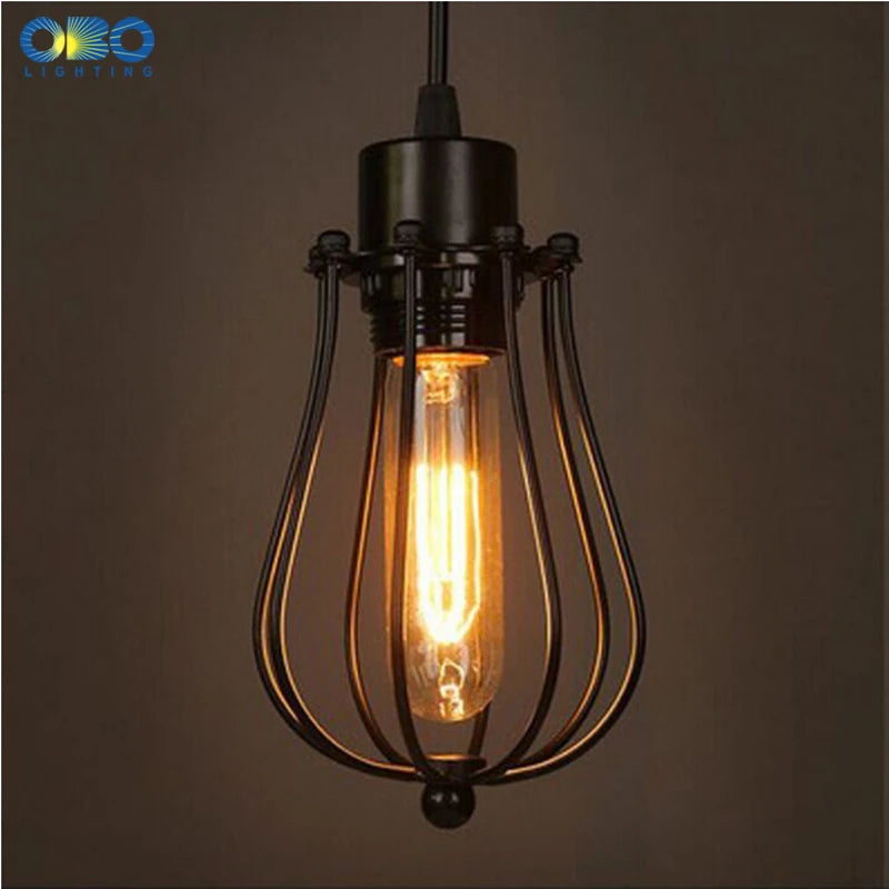 suspension vintage en métal noir pour éclairage intérieur - vue 5 sur 6