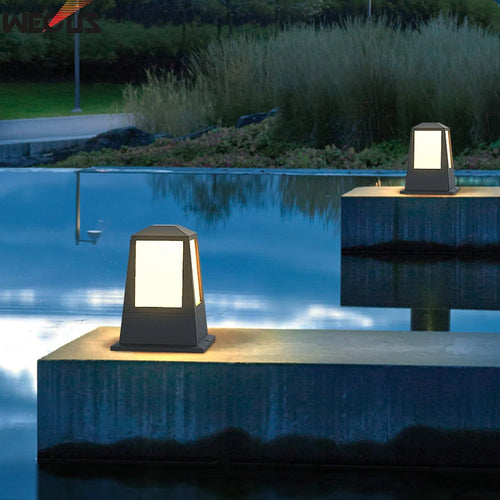 Waterproof column floor lamp for outdoor garden lighting - vue 5 sur 8