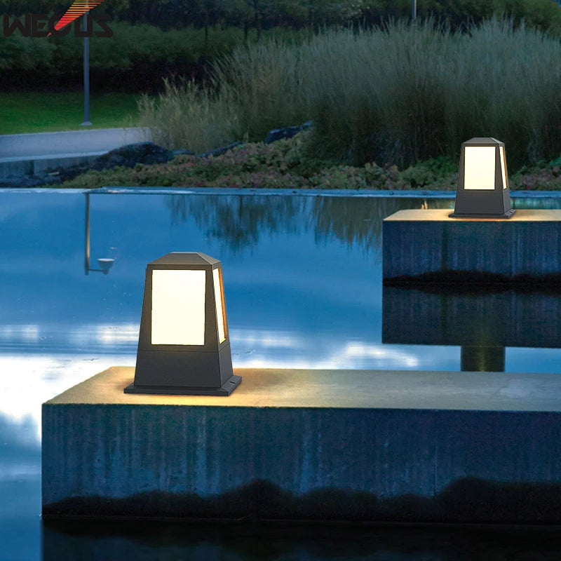 Waterproof column floor lamp for outdoor garden lighting - vue 4 sur 8
