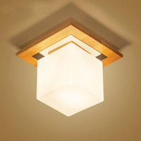 plafonnier en bois japonais style minimaliste pour intérieur