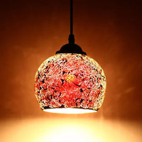 Turkish mosaic glass pendant light for hotels bars and restaurants