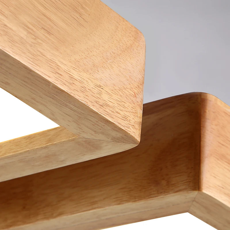plafonniers led en bois éclairage de plafond montés - vue 6 sur 6