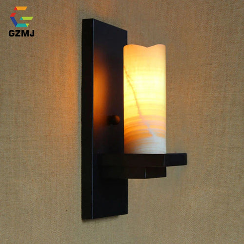 Vintage GZMJ industrial wall light with candle lampshade - vue 2 sur 7
