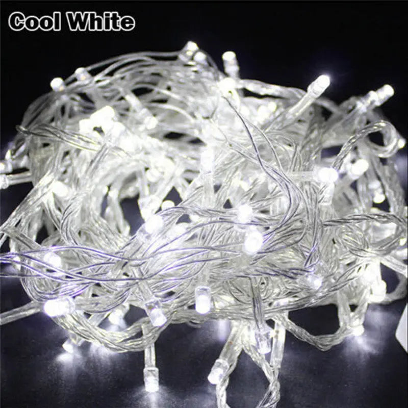 guirlande lumineuse led 100 ampoules étanches pour extérieur décorations festives - vue 4 sur 15