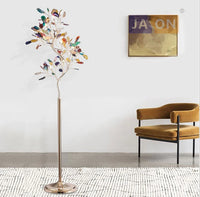 lampe à poser design en forme d'arbre en agate de fer nordique
