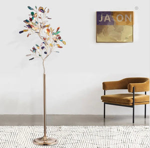 lampe à poser design en forme d'arbre en agate de fer nordique