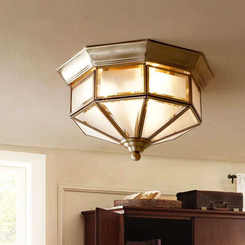plafonnier rétro en cuivre style américain pour intérieur élégant - vue 6 sur 6