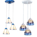 3 Heads Colorful Glass LED Pendant Lamps Light,Bedroom Suspension Hanging Ceiling Lamp