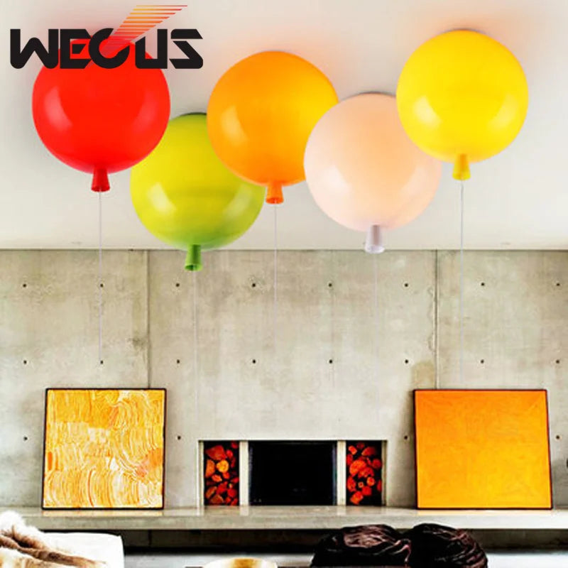 D200mm Colorful balloon light, Kid bedroom lamp, household living room kindergarten bar ceiling lamps - vue 3 sur 6