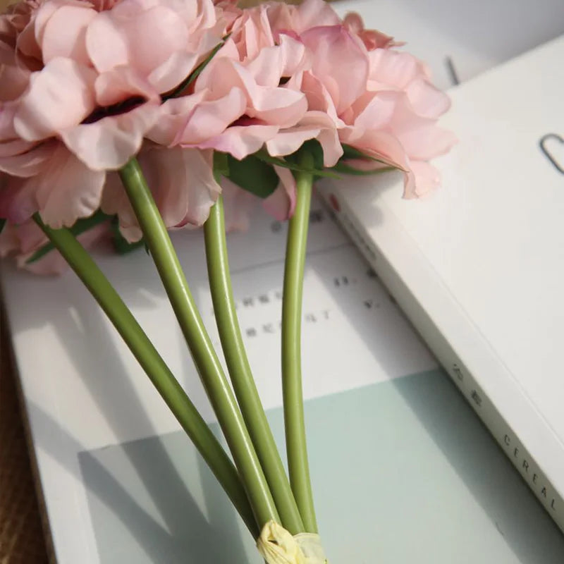 fleurs artificielles hortensias soie pour mariage décoration élégante - vue 3 sur 12