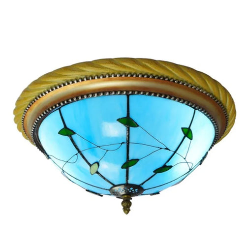 plafonnier en vitrail style méditerranéen pour extérieur et intérieur - vue 12 sur 14